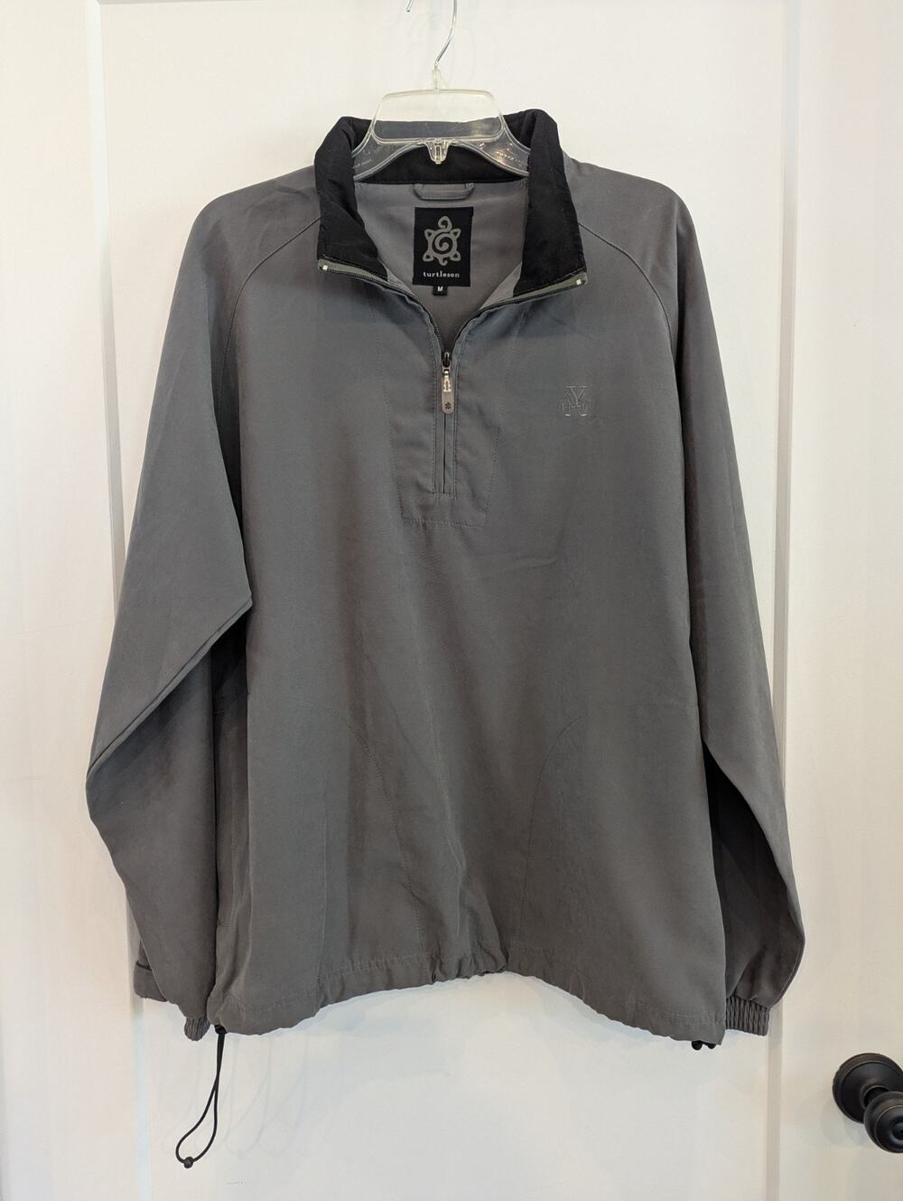 Turtleson Mens Medium Olive 1/4 Zip Pullover Windbreaker Jacket Golf